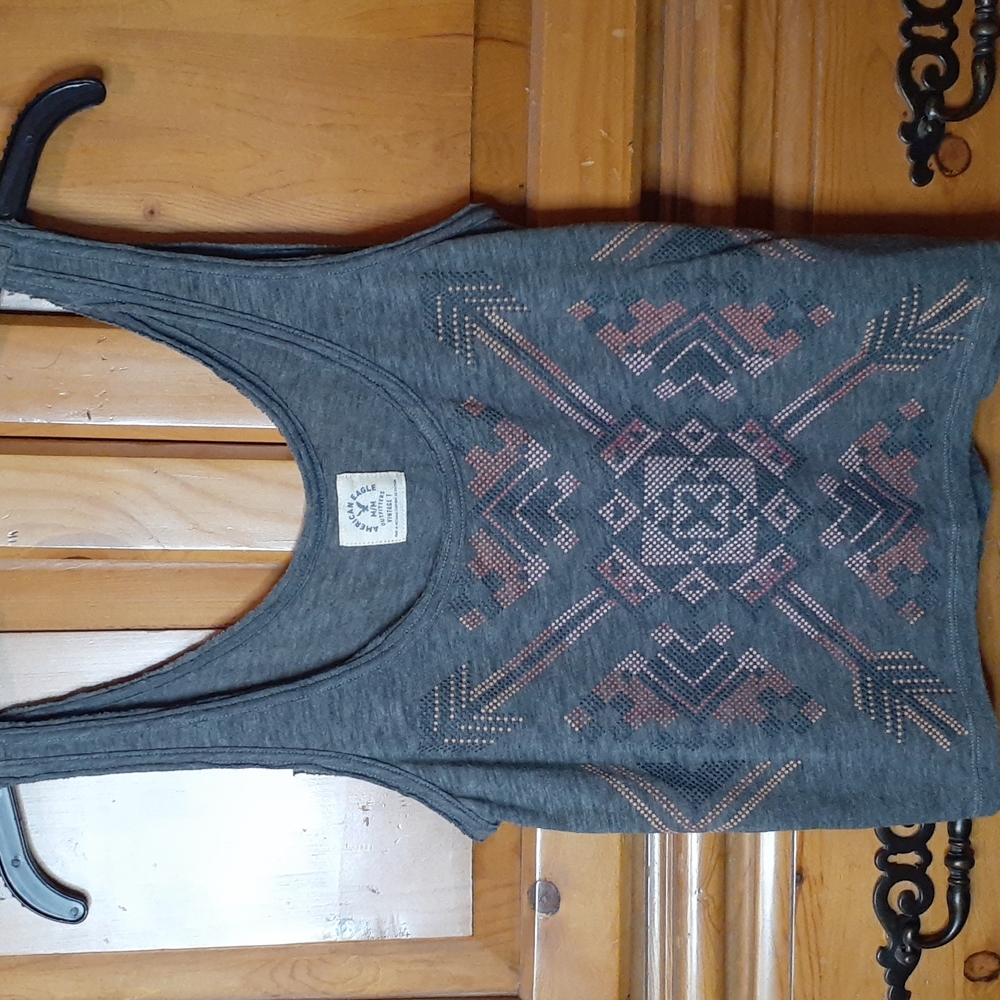 American Eagle Tribal Crop Top